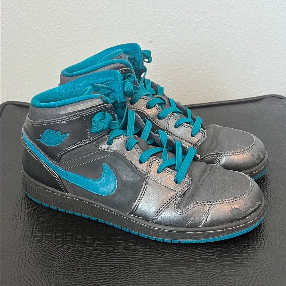 Nike Jordan Air 1 Mid GG Dark Grey Lace Up Sneakers
